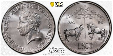 1981-R 500 L Death of Virgil MS67