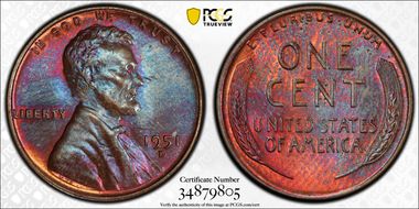 1951-D 1C MS64BN