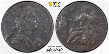 '1787' 1/2P Machin's Mills VF35BN