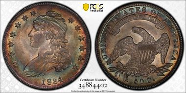 1834 50C O-119 Small Date, Small Letters MS63