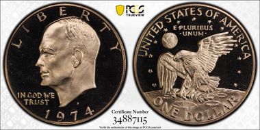 1974-S $1 Clad PR69DCAM