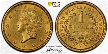 1850-O G$1 MS62