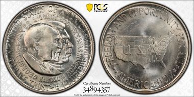 1953 50C Washington-Carver MS65