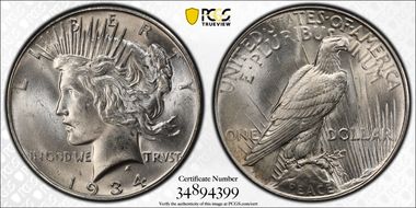 1934 $1 MS64