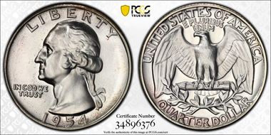 1954 25C PR68