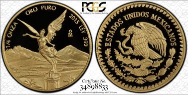 2015-Mo 1/4 oz Libertad Au PR69DCAM