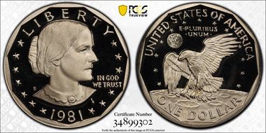 1981-S SBA$1 Type 2 PR70DCAM