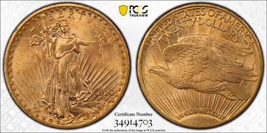 1910 $20 MS65