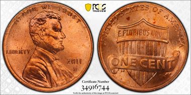 2011-D 1C Shield MS64RD