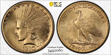 1910 $10 MS63