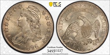 1826 50C O-108a MS63