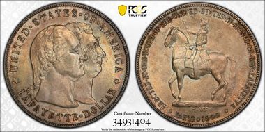 1900 $1 Lafayette MS63