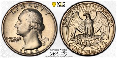 1968-S 25C RPM, FS-501 PR68