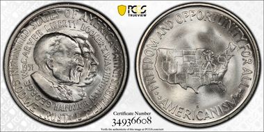 1951-S 50C Washington-Carver MS66+