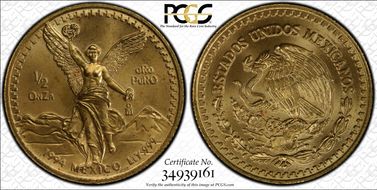 1994-Mo 1/2 oz Libertad Au MS67