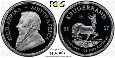 2017 1 Rand 50th Anniv. Krugerrand Silver PR67DCAM