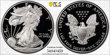 2000-P $1 Silver Eagle PR69DCAM