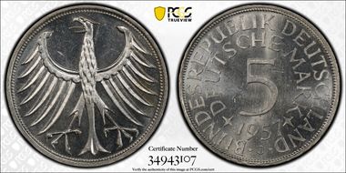 1957-J 5 Mk J-387 Regular Issue MS64