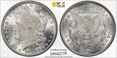 1878 8TF $1 VAM 7, Tripled E MS64