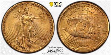 1925-S $20 MS64+