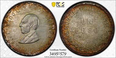 1915 Peso GB-347 Oax-85 KM-742 MS63