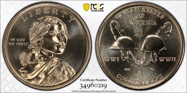 2016-D $1 Native American, Position B  UNC Set MS66