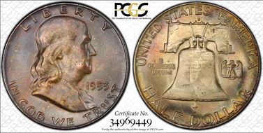 1953-D 50C MS65FBL