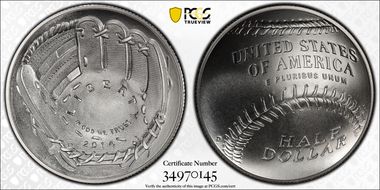 2014-D 50C Baseball Hall of Fame MS69