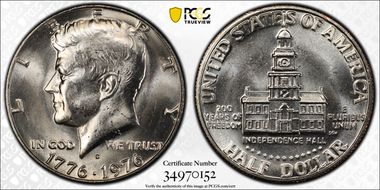 1976-D 50C Clad MS65