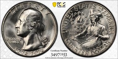 1976-D 25C Clad MS67