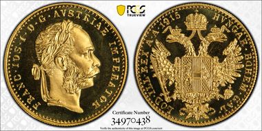 1915 Ducat Restrike PR67DCAM