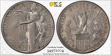 1915-S 50C Panama-Pacific VF30
