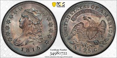 1815 25C Browning 1 MS66+