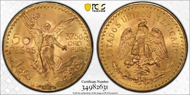 1926 50 Peso KM-481  Au MS64+
