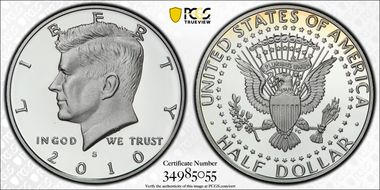 2010-S 50C Silver PR70DCAM