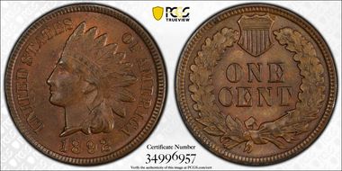 1892 1C FS-401 S-14 Heavy Die Scratches MS64BN