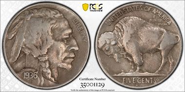 1936-D 5C 3 1/2 Legs, FS-901 VF30