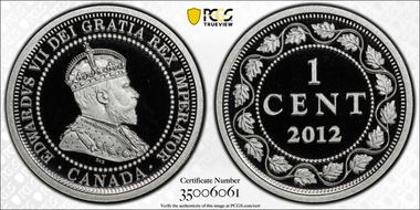 2012 1C Farewell Penny (1902-10) PR70DCAM