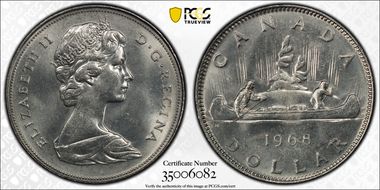 1968 $1 Voyageur Ni PL65