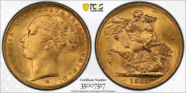 1883-M Sov S-3857C WW Complete MS63