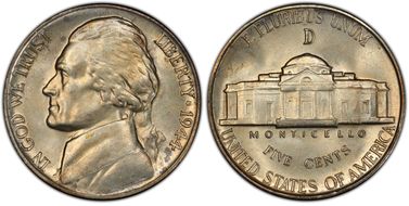 1944-D/D 5C RPM FS-501 MS66FS