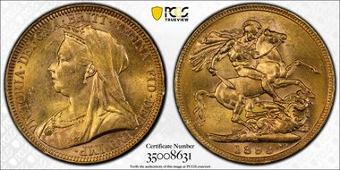 1893-M Sov S-3875 Old Head MS62