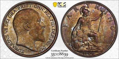 1908 1/4D S-3992 Blackened finish MS63