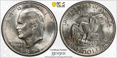 1971-D $1 "Friendly Eagle" FS-901 Type 1 Reverse MS65