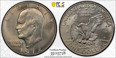 1972 $1 Type 2 MS65