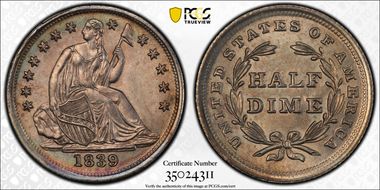 1839 H10C No Drapery MS64