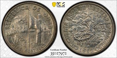 1952 10C Republic MS62