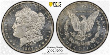 1887 $1 MS64DMPL