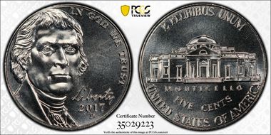 2017-D 5C MS67FS