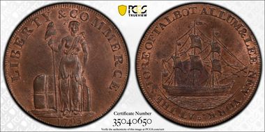 1795 Cent Talbot, Allum & Lee Lettered Edge MS64RB